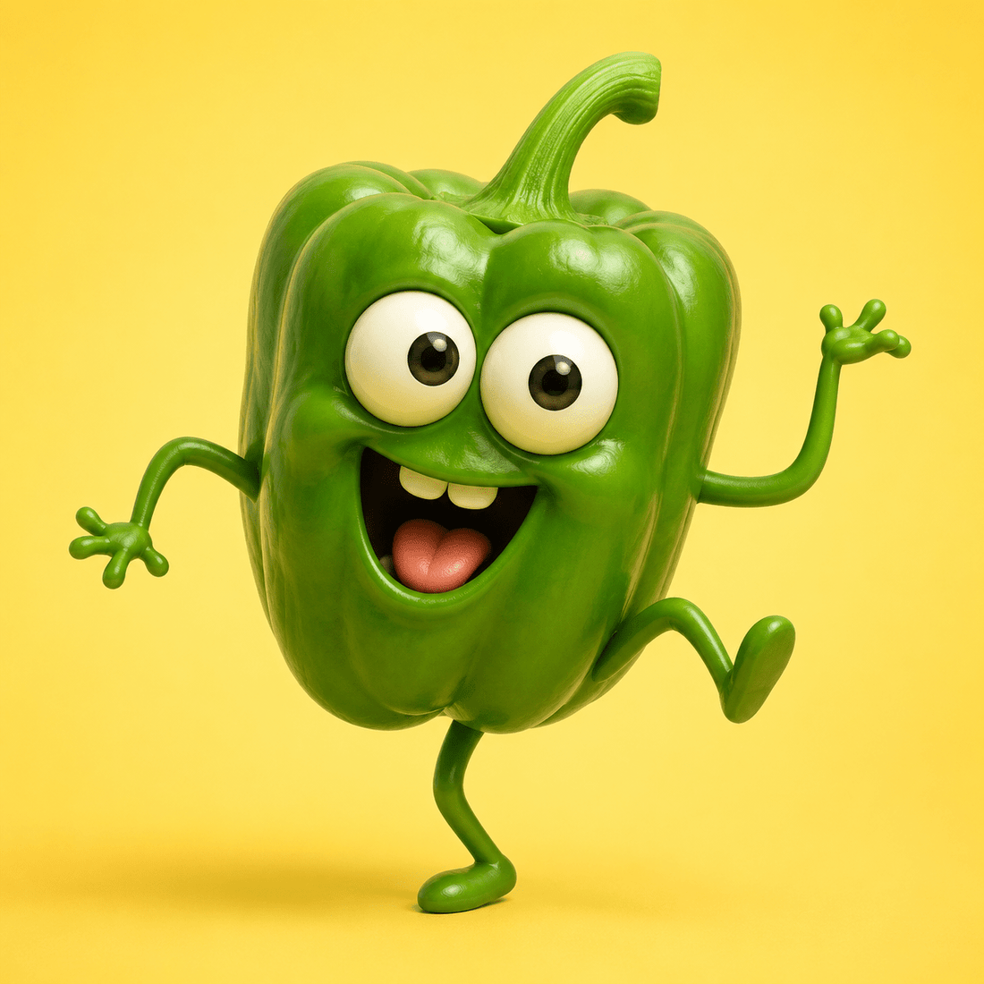 Fresh large green bell peppers with glossy skin, crisp texture, and vibrant green color. St. Petersburg